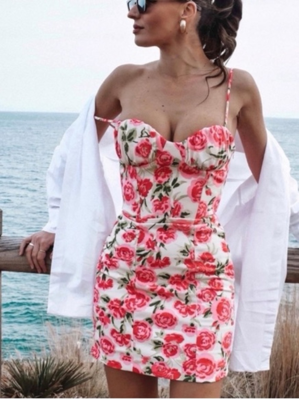 NWOT ZARA | Zara Floral Bustier Mini dress, Small